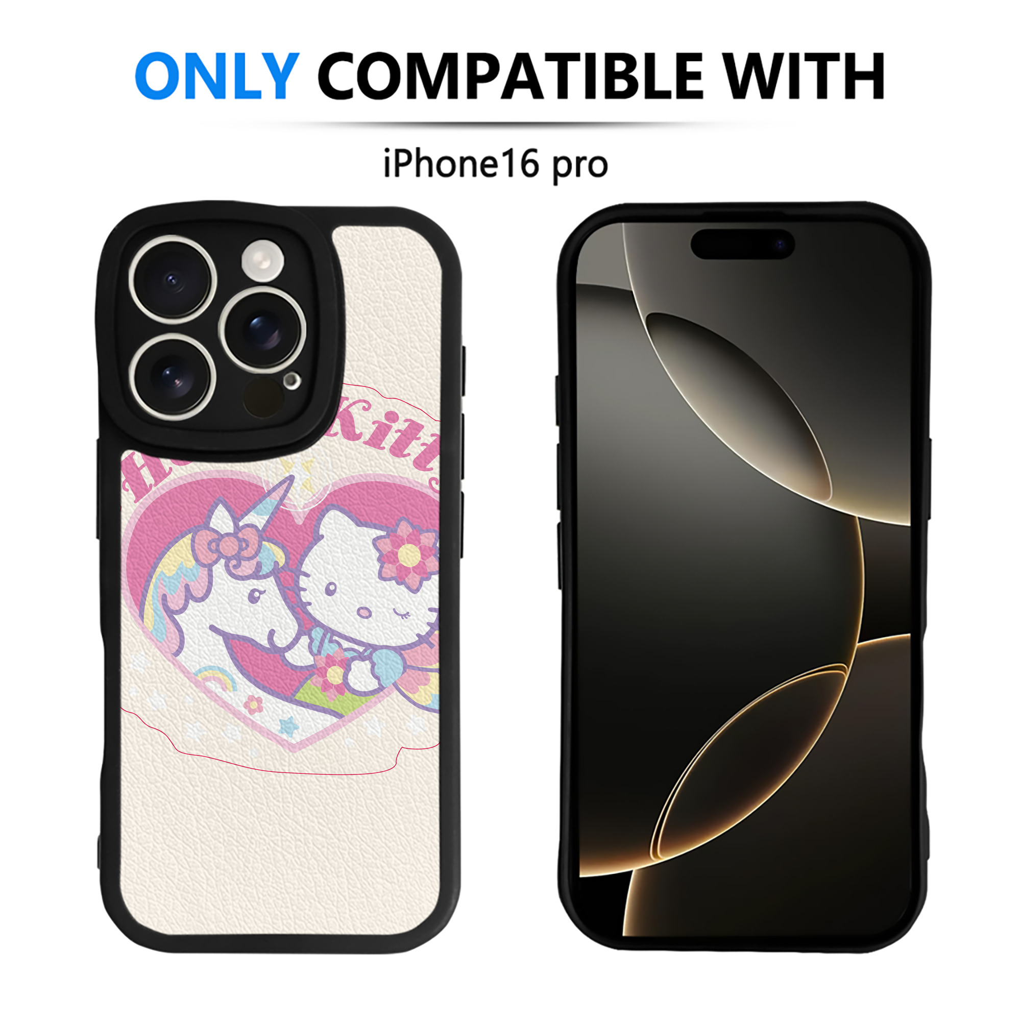 （画像用） Hello Kitty ハローキティ 【iPhone 16シリーズ対応】シリコンスマホケース（レザー調） 材質：シリコン
